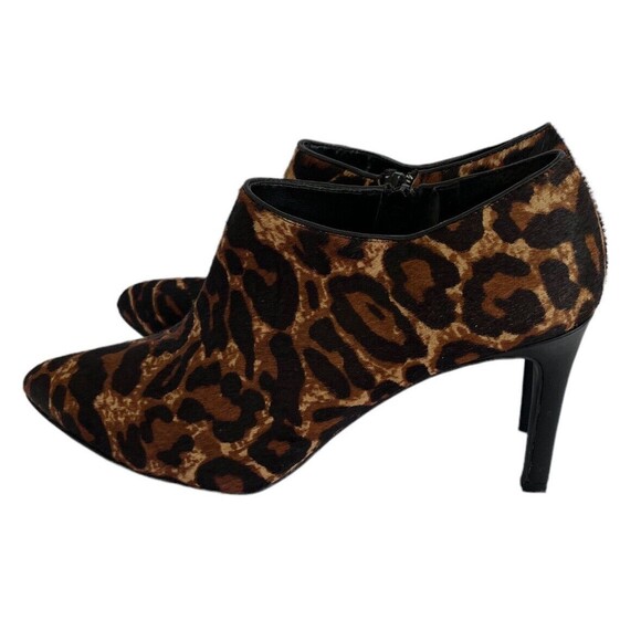 Antonio Melani Carlin LEATHER Side Zipper ANKLE Booties Cheetah Print SIZE 9.5M - Picture 1 of 10